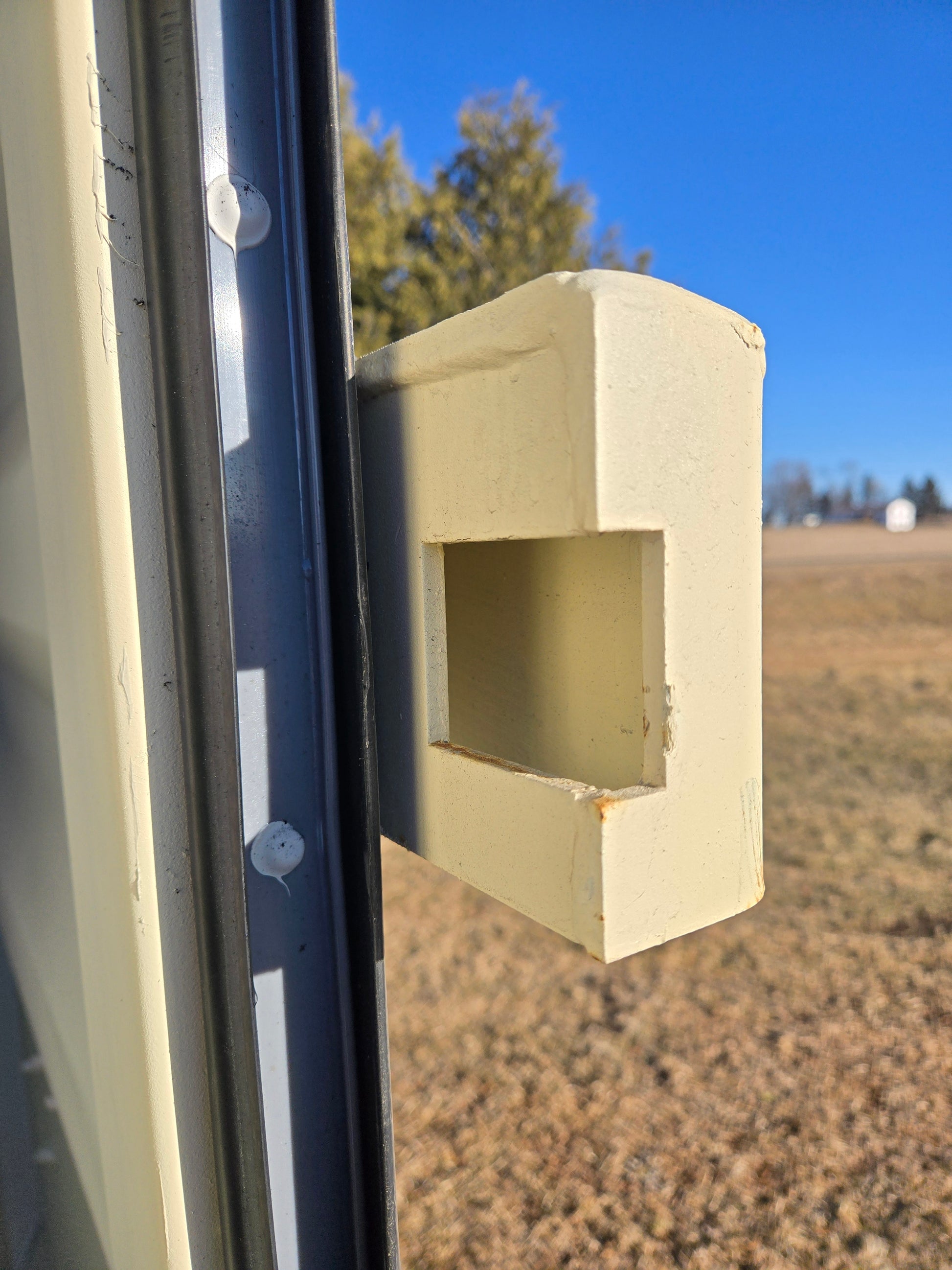 Shipping container door lock