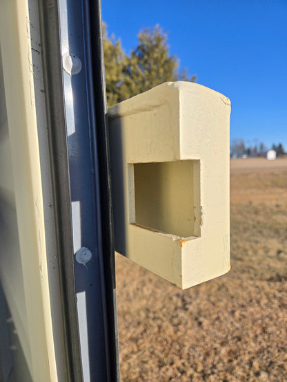Shipping container door lock